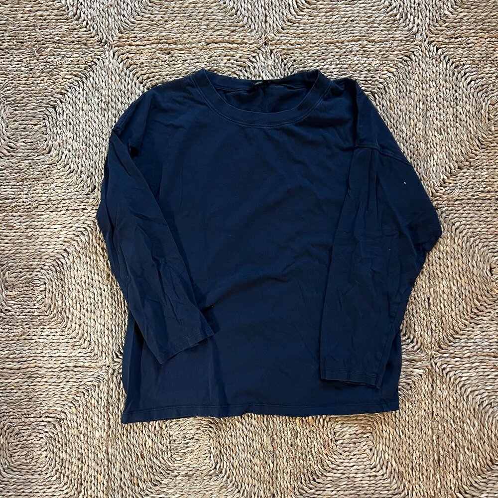 J.Crew Men's Long Sleeve Navy T-Shirt